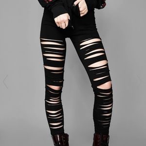Ripped black leggings